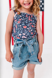 Freedom Floral | Ribbed Tank