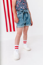 Load image into Gallery viewer, Denim Bow Shorts