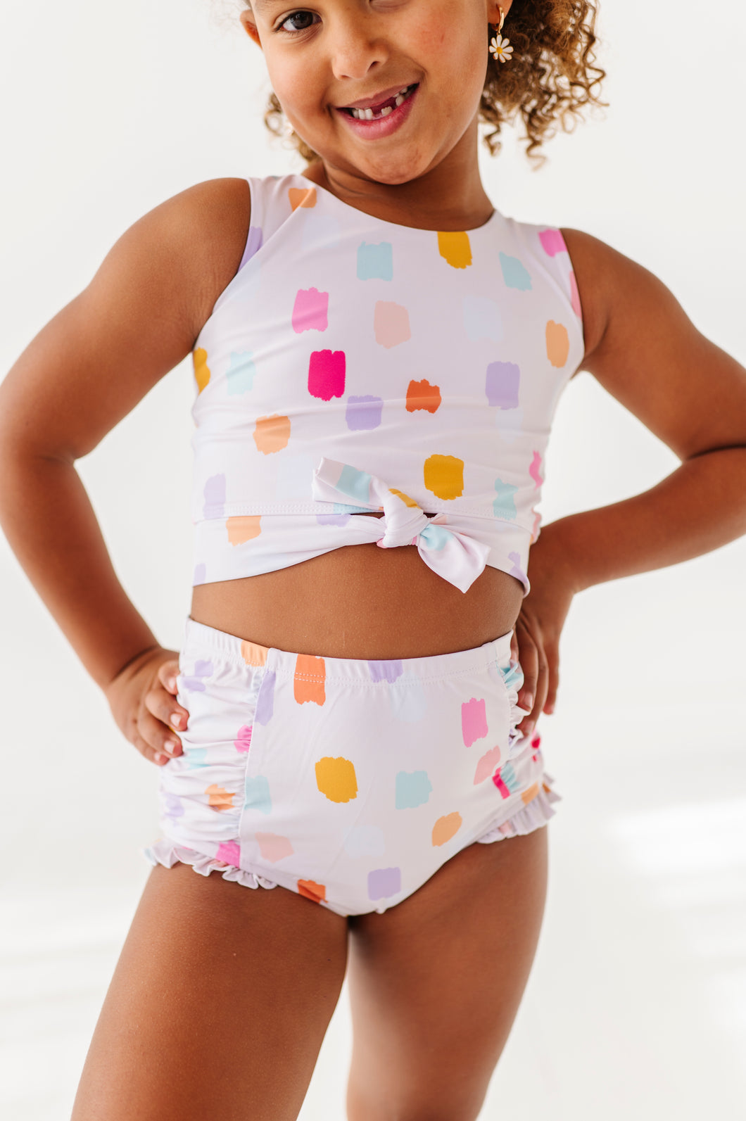 Painted Dotty: Tie Front TWO-PIECE