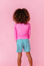 Load image into Gallery viewer, Lagoon Wave Check | BOYS SWIM SHORTS