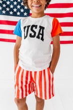 Load image into Gallery viewer, RED Spangled Stripes | BOY SHORTS
