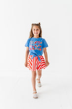 Load image into Gallery viewer, Flag Collage | BLUE Tie Front Tee