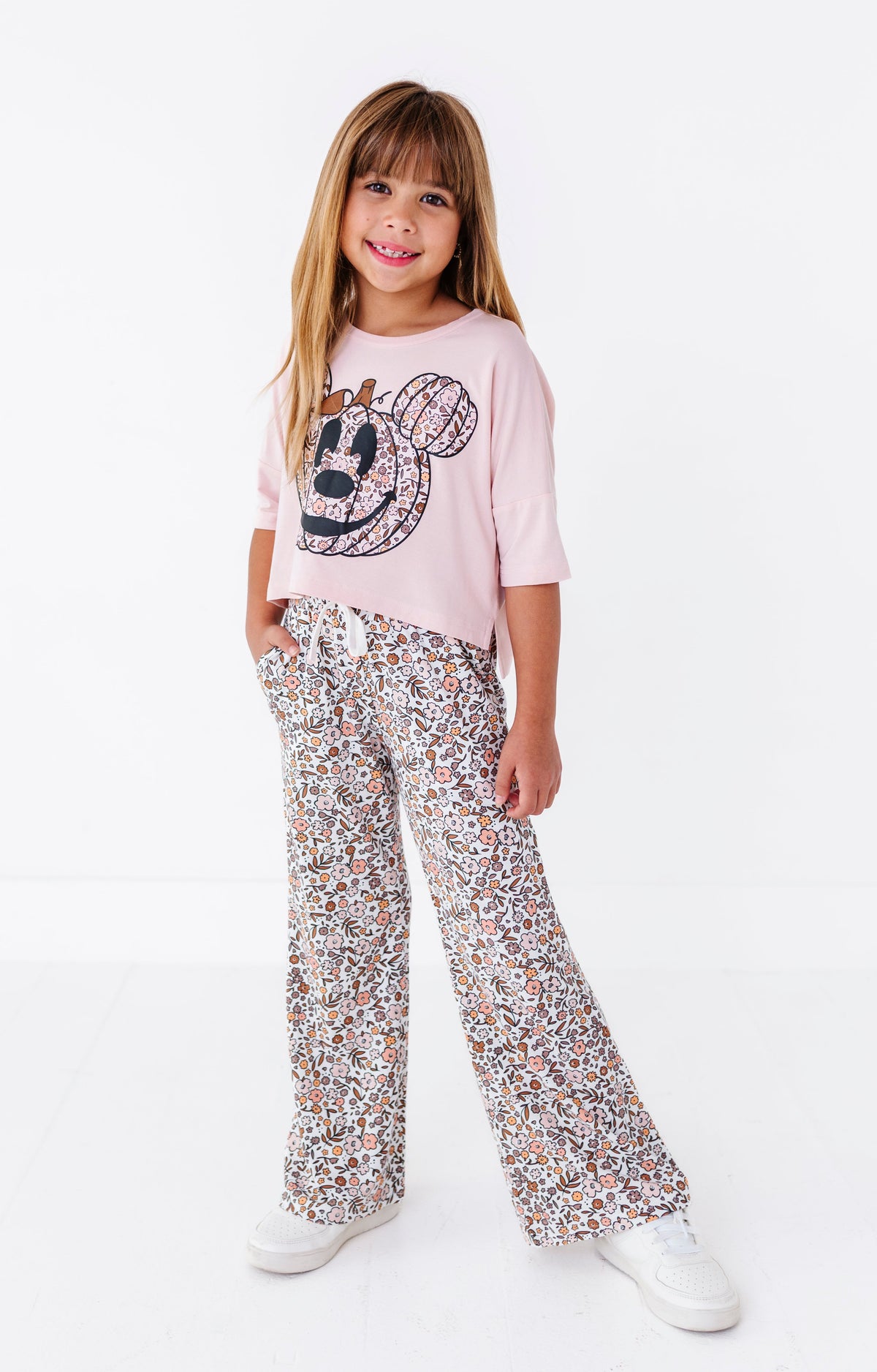 Floral Mickey Pumpkin| BAMBOO PANT SET