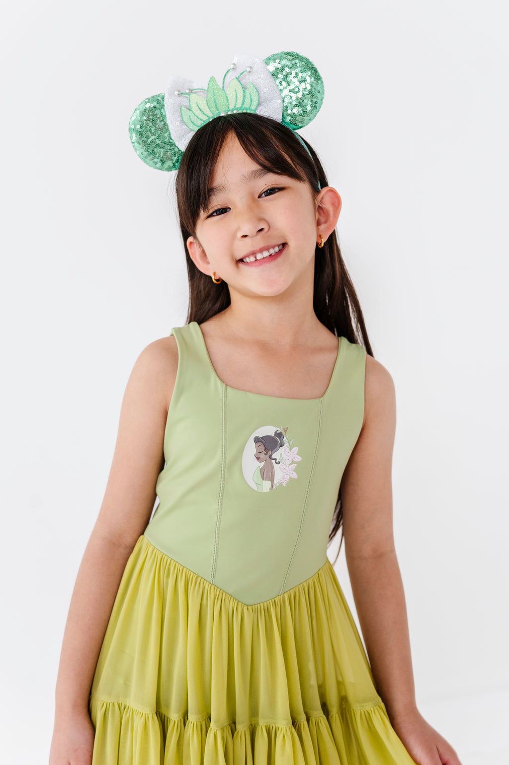 Tiana (KIDS) | Pistachio Mesh DRESS