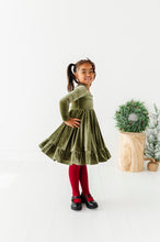 Load image into Gallery viewer, Sage | Velvet Bow Back Dress