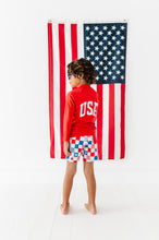 Load image into Gallery viewer, Red Zip ‘USA’ Rashguard | *SHIRT ONLY*