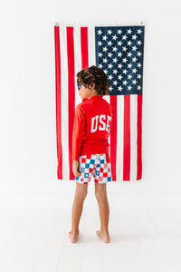 Red Zip ‘USA’ Rashguard | *SHIRT ONLY*