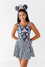 Midnight Stripes | Side-Tie SKORT