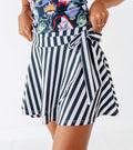 Midnight Stripes | Side-Tie SKORT