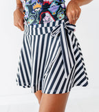 Midnight Stripes | Side-Tie SKORT