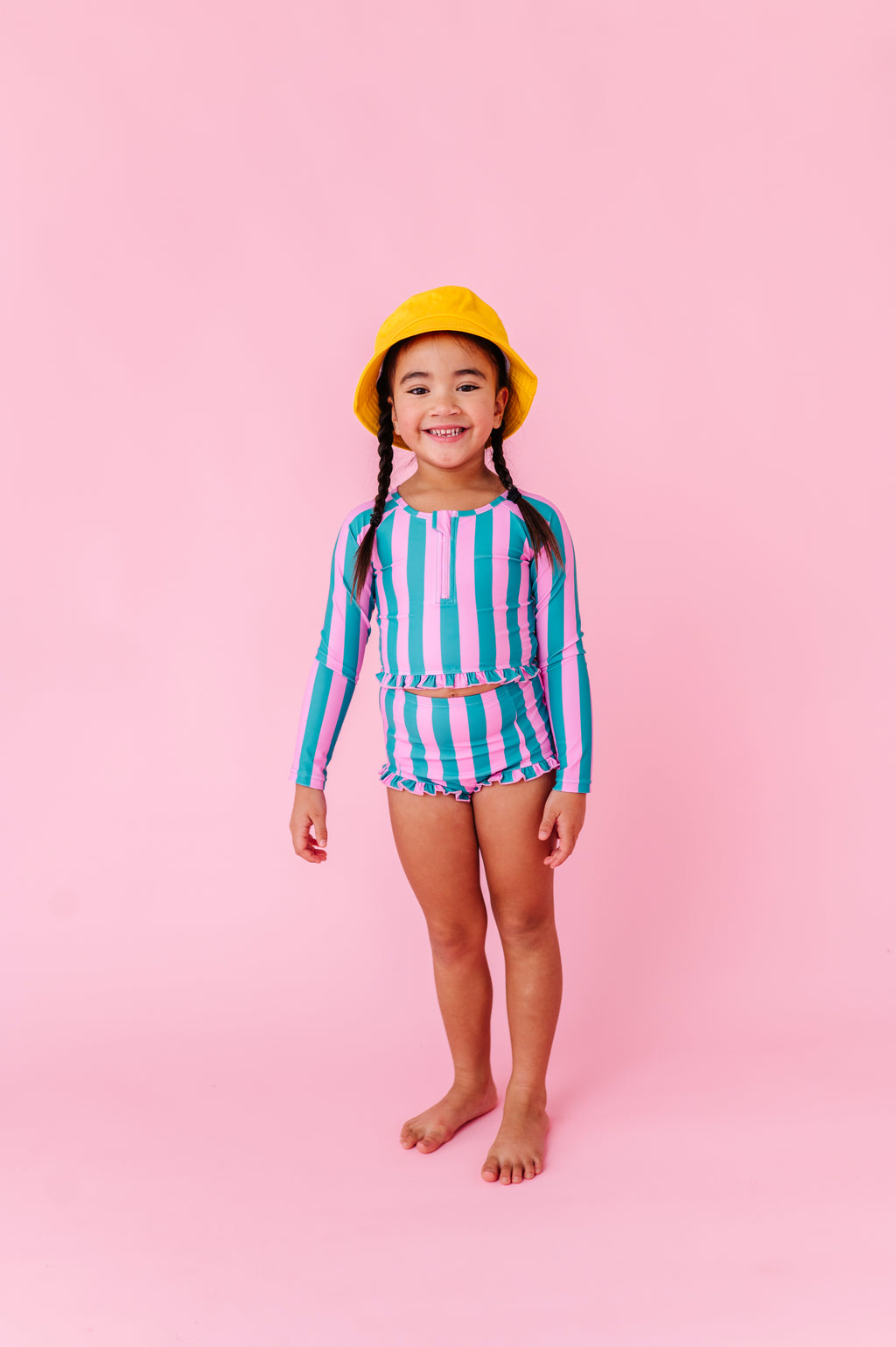 Cabanna Stripes | 1/4th ZIP RASHGUARD 2-PIECE
