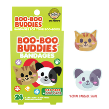 Load image into Gallery viewer, Kids Bandages | Dog Face + Cat Face (24 Count, Latex-Free)