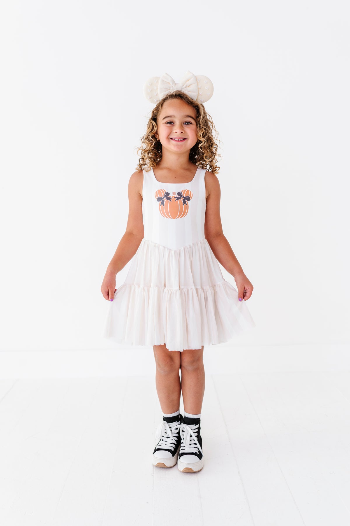 Piggy Pumpkin STRIPE | KIDS Mesh Dress