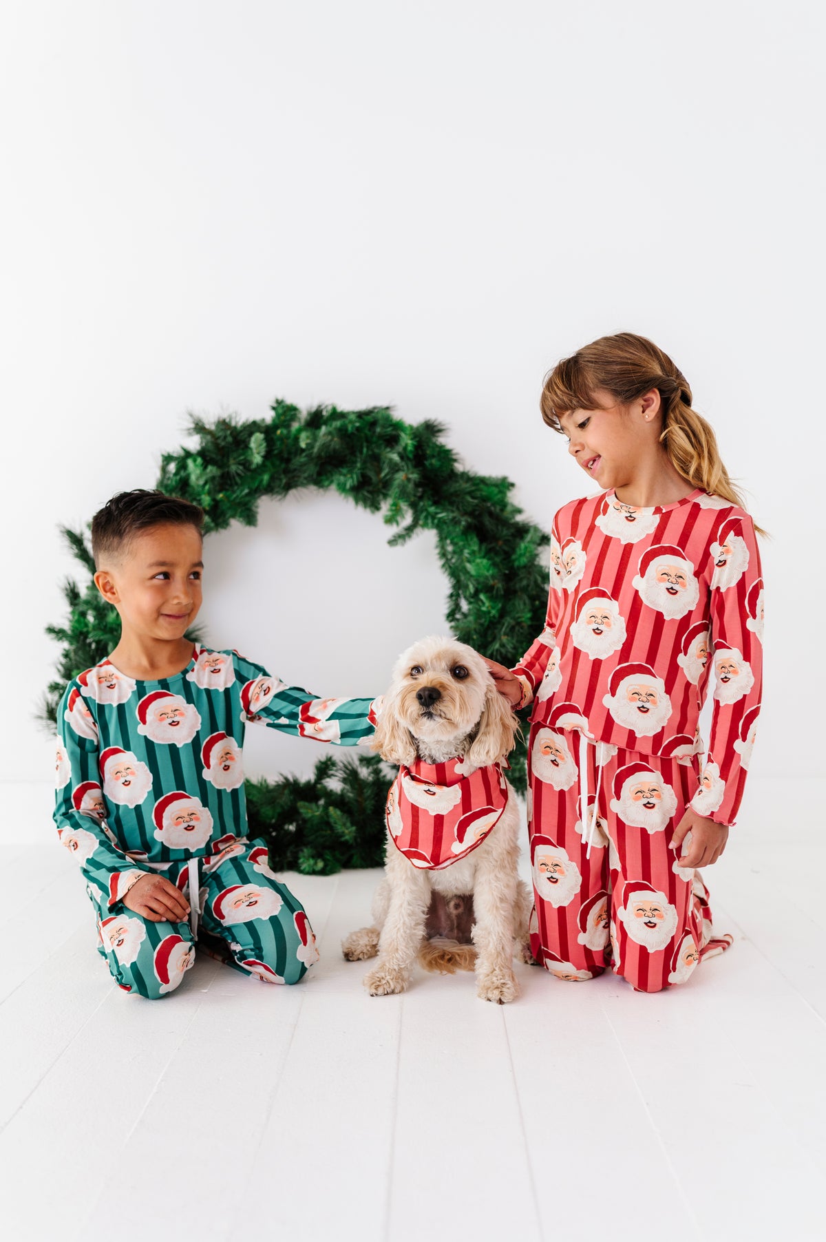 RED Santa Stripes | DOG Bandanna