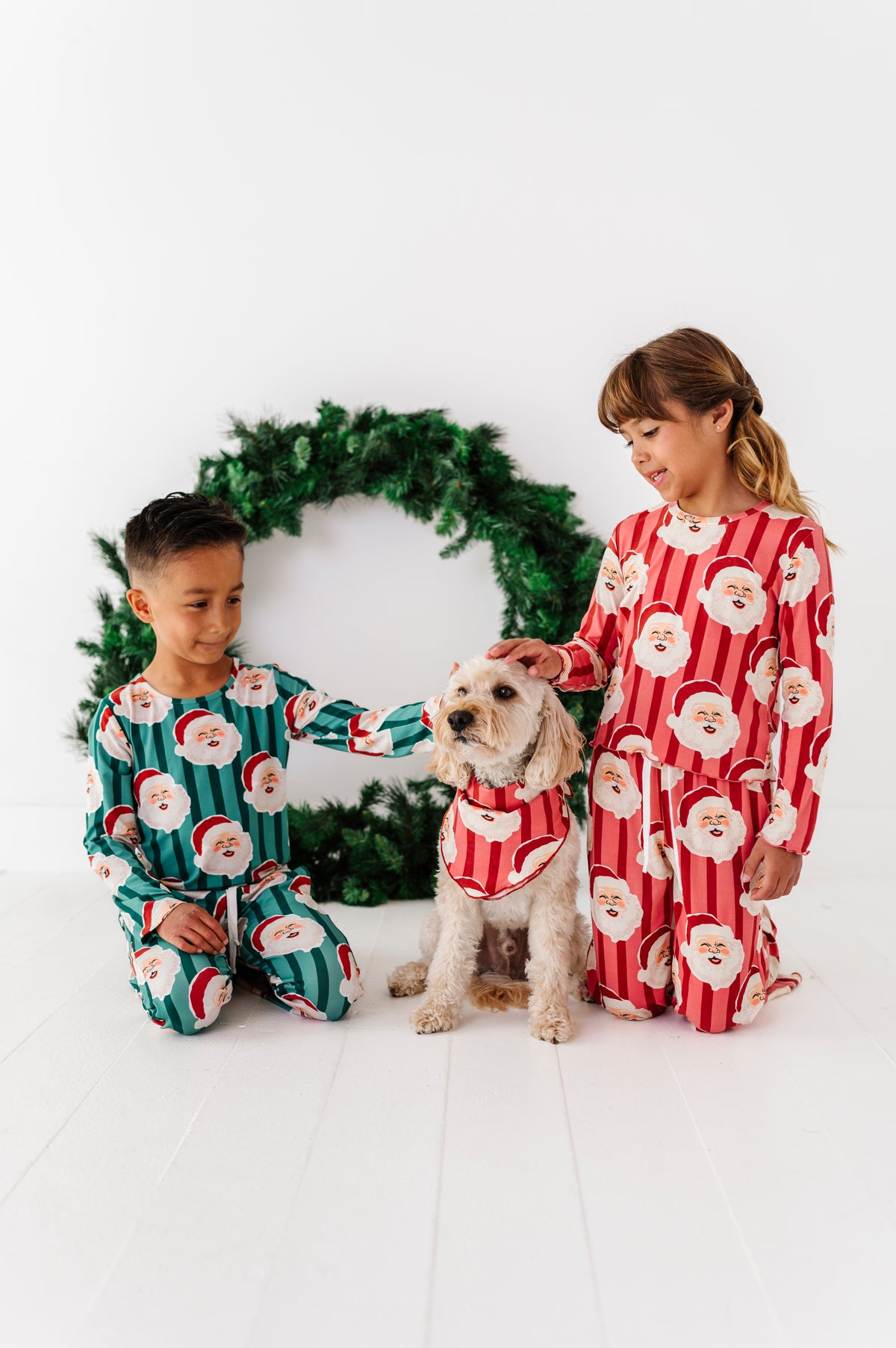 RED Santa Stripes | DOG Bandanna