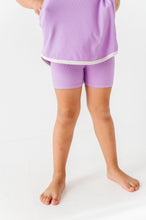 Load image into Gallery viewer, Pixie Purple | Mini Dress + Biker Shorts RIB Set
