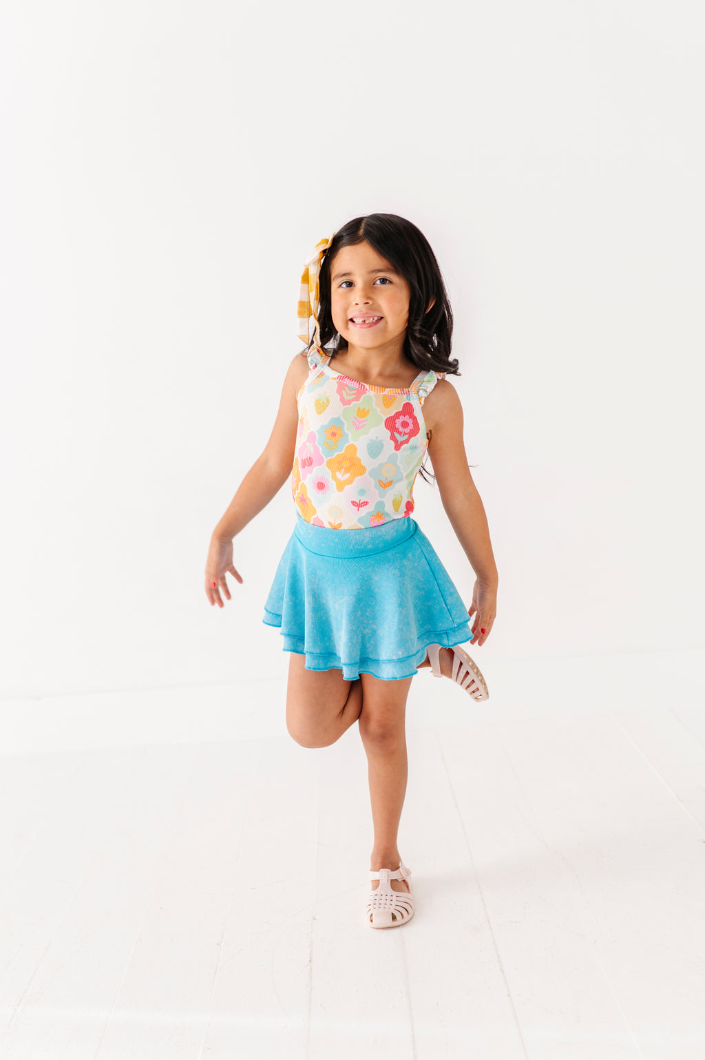 Fruity Floral | Ribbed Tank