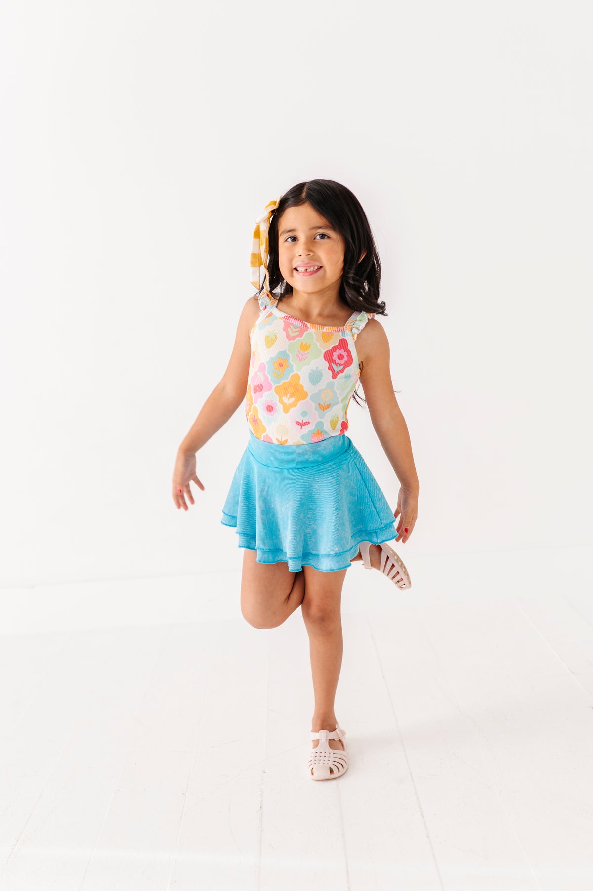Fruity Floral | Ribbed Tank