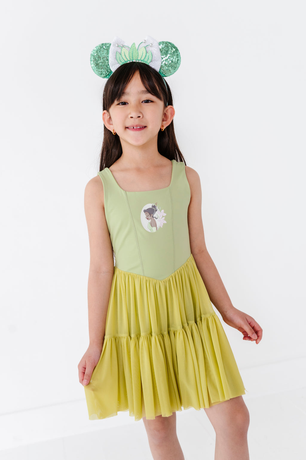 Tiana (KIDS) | Pistachio Mesh DRESS