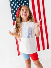 Load image into Gallery viewer, Girly USA | Colorblock SET (Side-Split Tee + Rib Biker Shorts included!)