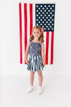 Load image into Gallery viewer, Navy Stripe Skort