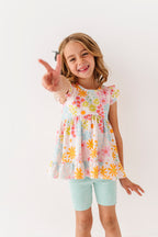 Summer Floral | Double Ruffle Peplum