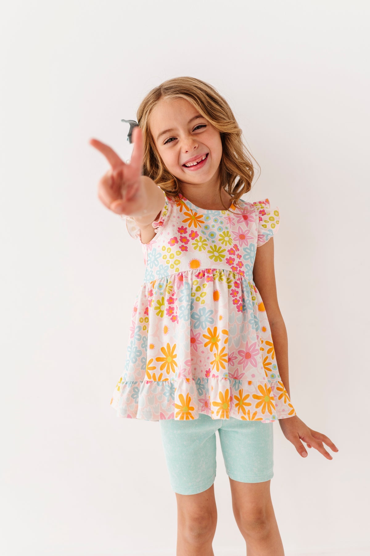 Summer Floral | Double Ruffle Peplum