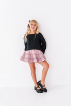 Noel Black | Bow Back Crop Sweater