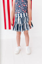 Load image into Gallery viewer, Navy Stripe Skort