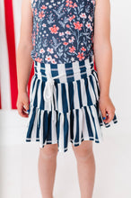 Load image into Gallery viewer, Navy Stripe Skort
