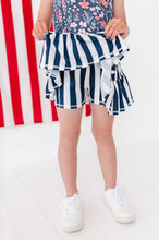 Load image into Gallery viewer, Navy Stripe Skort