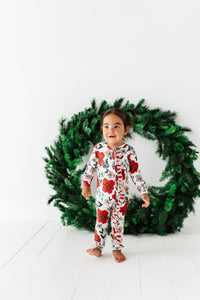 HOLIDAY FLORAL | Zip-Up Romper