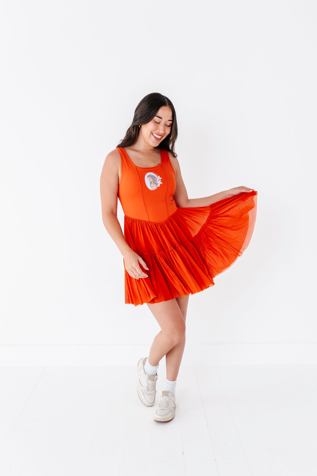 Moana (ADULT) | Burnt Orange Mesh DRESS