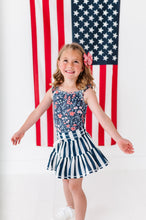 Load image into Gallery viewer, Navy Stripe Skort