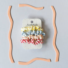 Load image into Gallery viewer, Stripe + Heart Scrunchie Set