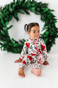 HOLIDAY FLORAL | Zip-Up Romper