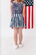 Load image into Gallery viewer, Navy Stripe Skort