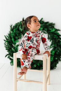 HOLIDAY FLORAL | Zip-Up Romper