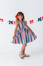 Load image into Gallery viewer, Parade Day Scallop Stripes | TWIRL DRESS
