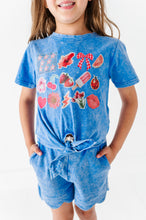 Load image into Gallery viewer, Flag Collage | BLUE Tie Front Tee