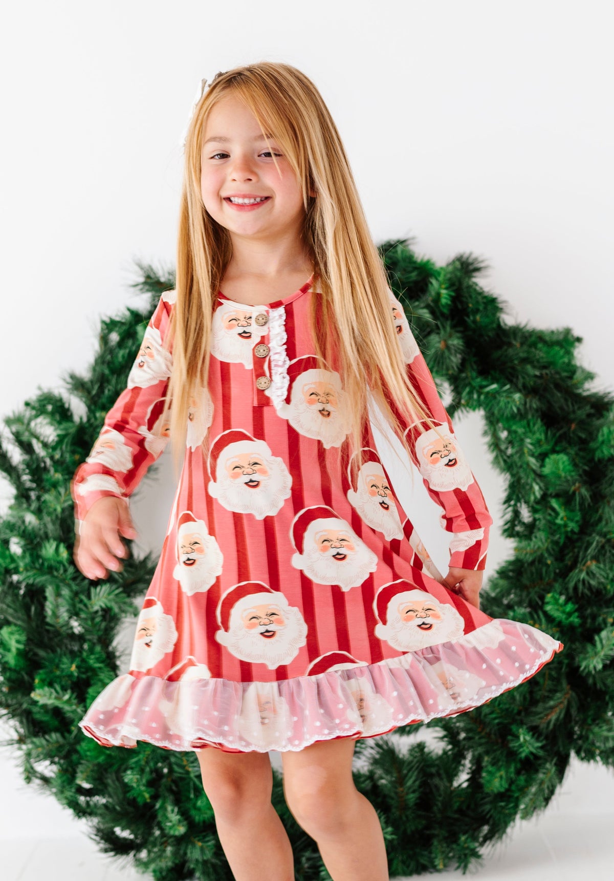 RED Santa Stripes | DRESS (with shorts!)