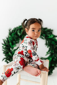 HOLIDAY FLORAL | Zip-Up Romper