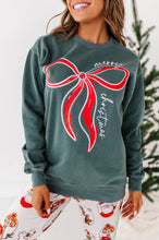 Load image into Gallery viewer, RED BOW (GREEN SHIRT) | Adult *SWEATSHIRT*