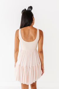 Pumpkin Bow TAN | (ADULT) Mesh DRESS