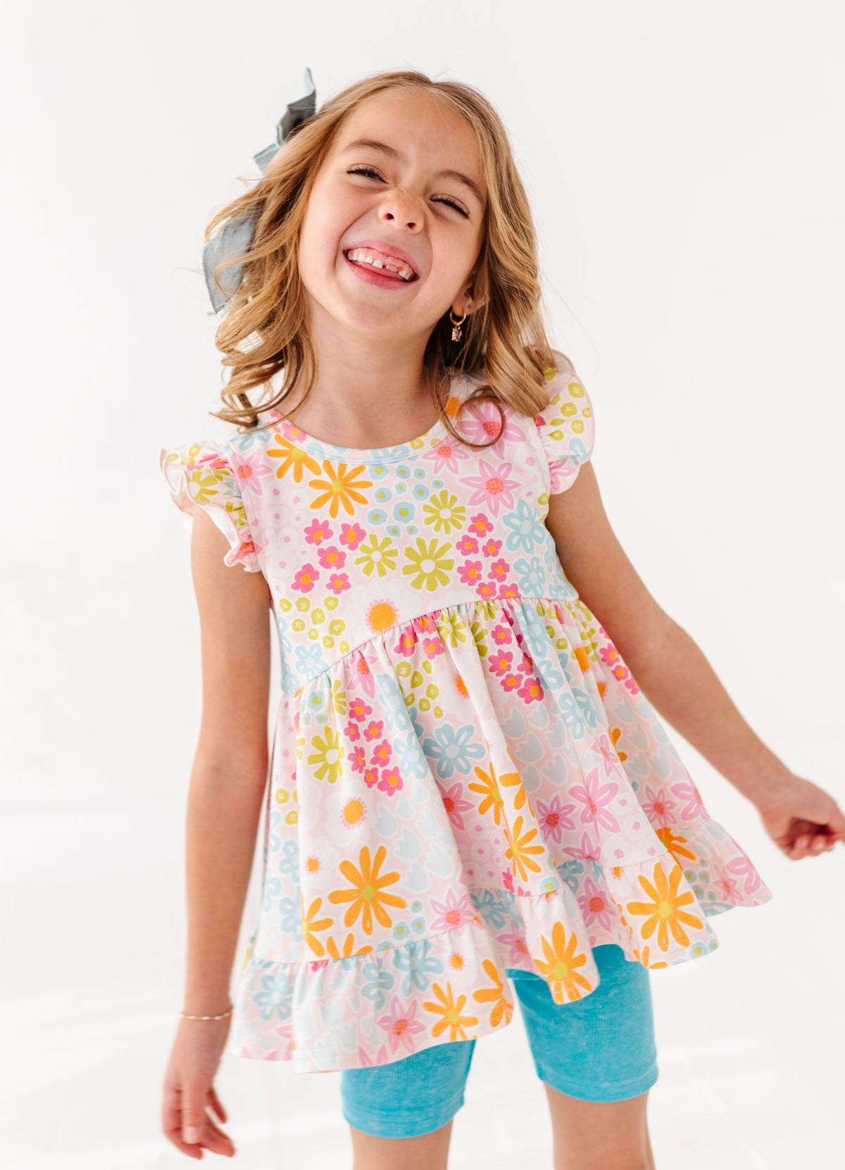 Summer Floral | Double Ruffle Peplum