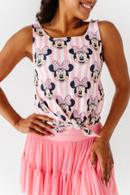 MINNIE Stripe (ADULT) | FRONT-TIE TANK