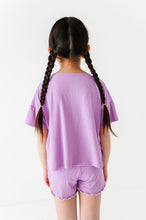 Load image into Gallery viewer, Pixie Purple | Boxy Crop + Shorts RIB Set