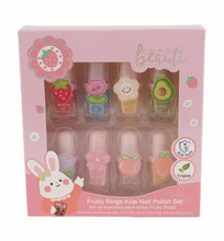 Load image into Gallery viewer, Fruity Rings + Kids Nail Polish Set (Water-Based + Non-Toxic)