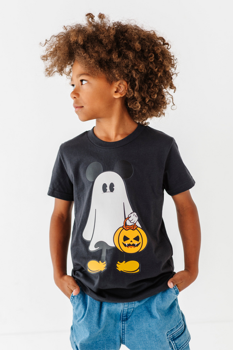 Mickey Ghost | KIDS CHARCOAL TEE
