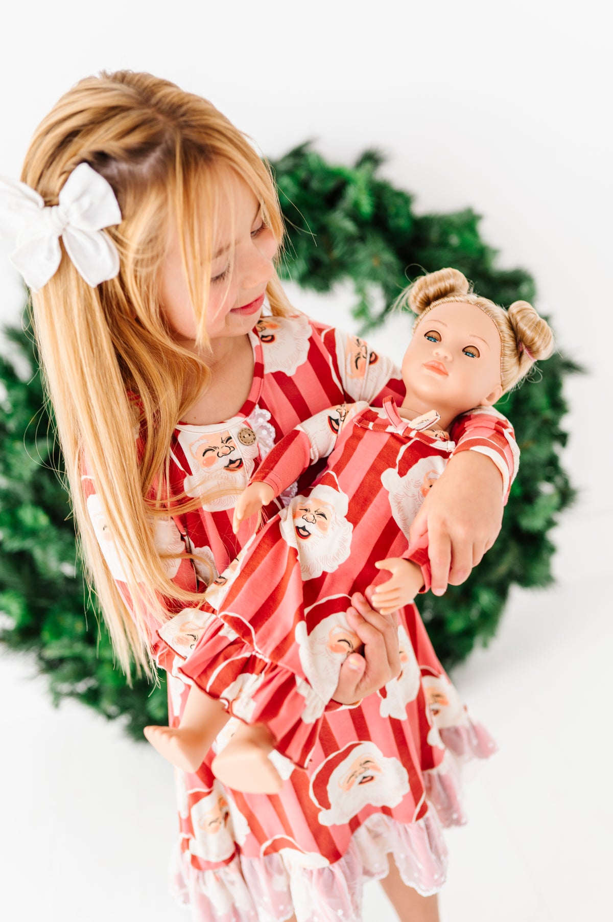 RED Santa Stripes | 18" DOLL DRESS